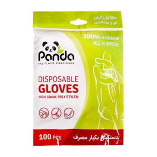 دستکش یکبار مصرف سلفونی پاندا - 100عددی