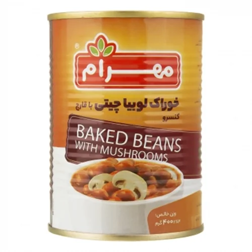 کنسرو لوبیا چیتی با قارچ مهرام - 400 گرم