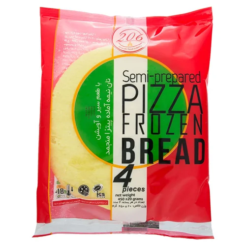 نان نیمه آماده پیتزا منجمد با طعم سیر و آویشن 206 - 450 گرم