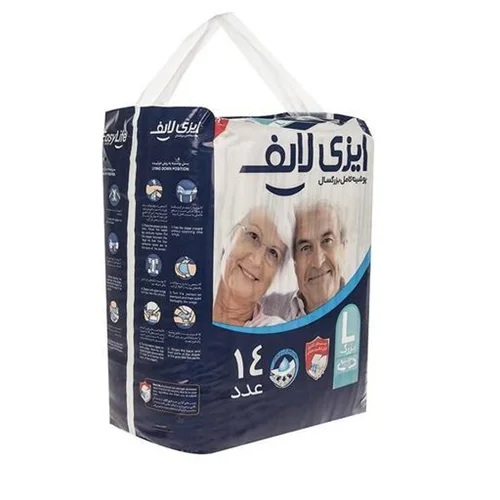 پوشینه بزرگسال چسبی ایزی لایف سایز بزرگ بسته 14 عددی