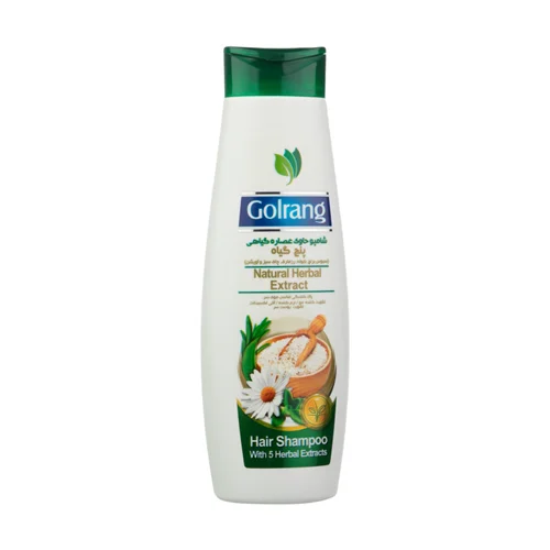 شامپو مو گیاهی حاوی عصاره پنج گیاه گلرنگ - 400 گرم