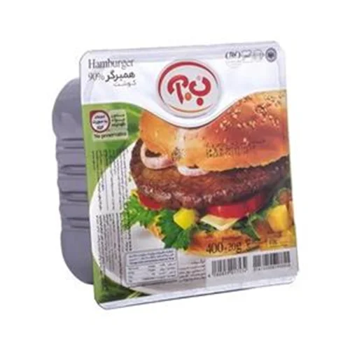 همبرگر 90 درصد گوشت قرمز ب.آ - 400 گرم