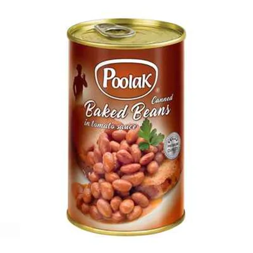 کنسرو لوبیا چیتی در سس گوجه فرنگی پولک - 380 گرم