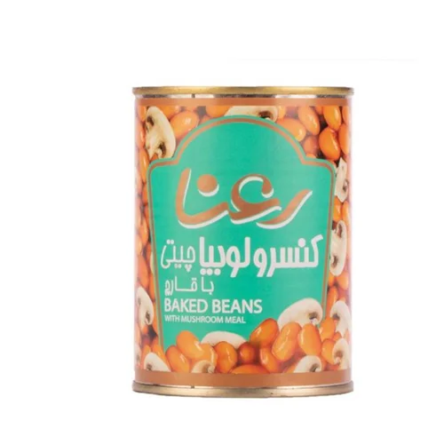 کنسرو لوبیا چیتی با قارچ رعنا - 400 گرم